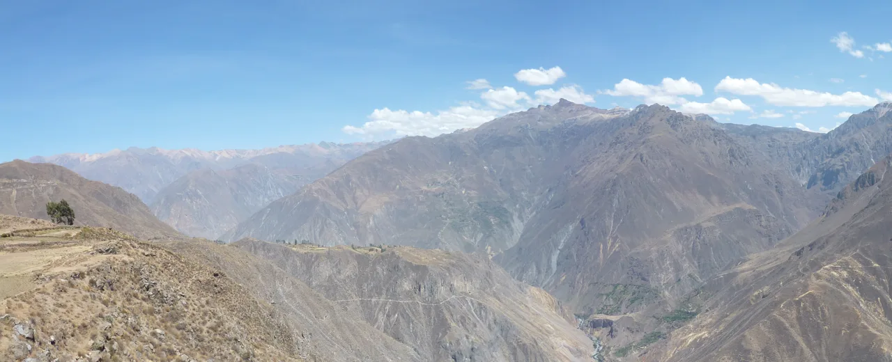 Colca Canyon landscape from Achachiua viewpoint near Cabanaconde